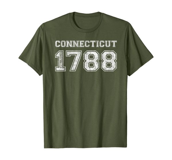 connecticut 1788 varsity sports style state birth year retro t-shirt, White;black
connecticut 1788 varsity sports style state birth year retro t-shirt, White;black