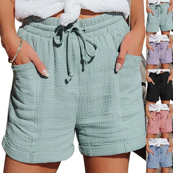 women's shorts 2021 summer casual women high waist loose fashion concise short pants streetwear arrived, White;black