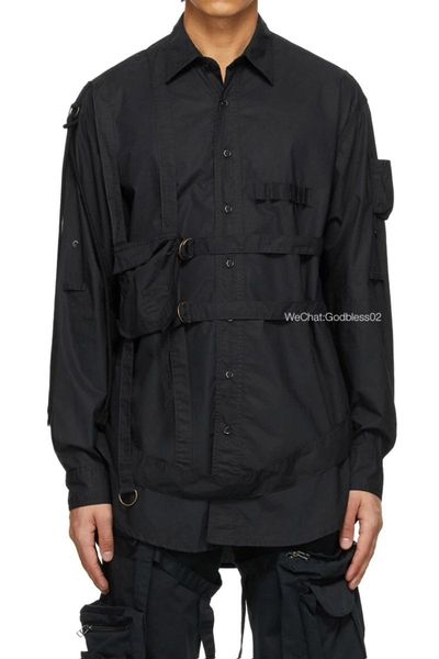 men's casual shirts s-6xl 2021 men women's clothing show niche design tooling bandage pocket functional shirt plus size stage cost, White;black
men's casual shirts s-6xl 2021 men women's clothing show niche design tooling bandage pocket functional shirt plus size stage cost, White;black