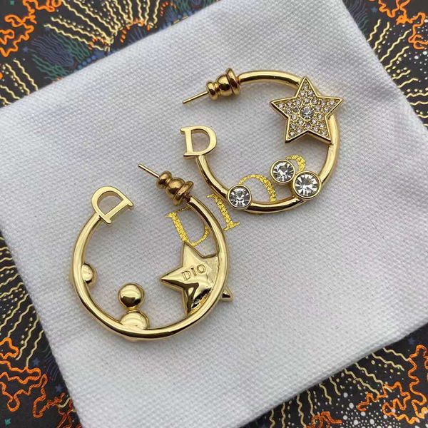 2021 new letter star diamond earrings female net red same fashion earrings, Silver
2021 new letter star diamond earrings female net red same fashion earrings, Silver