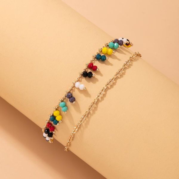 charm bracelets 2pcs/set trendy colorful beaded for women girls simple geometry alloy bracelet set bohemian jewelry 20834, Golden;silver
charm bracelets 2pcs/set trendy colorful beaded for women girls simple geometry alloy bracelet set bohemian jewelry 20834, Golden;silver