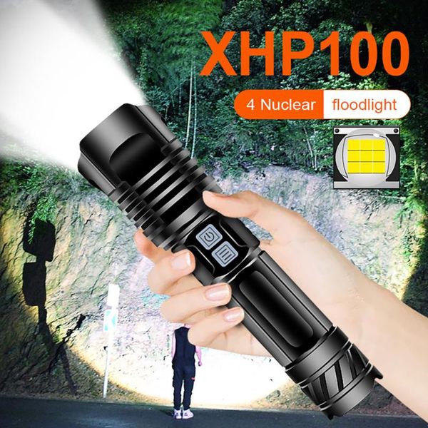 xhp100 most powerful led ultra bright torch usb rechargeable zoomable tactical light 26650 18650 battery for camping
xhp100 most powerful led ultra bright torch usb rechargeable zoomable tactical light 26650 18650 battery for camping