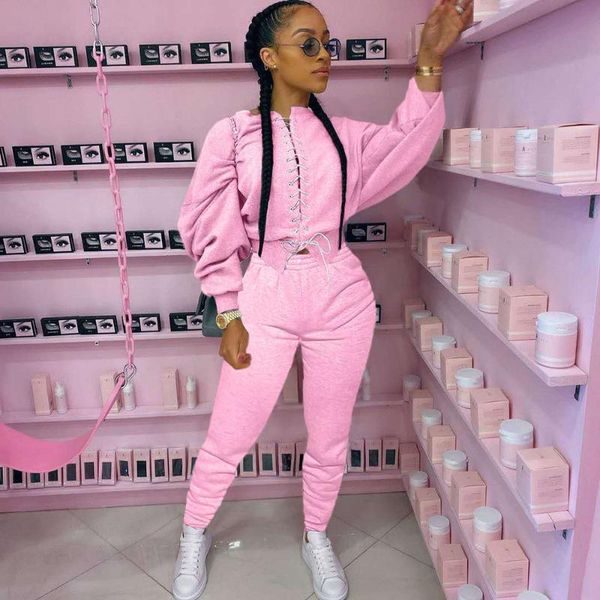 women's two piece pants set bandage lace up tracksuit women clothing matching sweat suit female sweatshirt 2 pcs loungewear outfits swe, White
women's two piece pants set bandage lace up tracksuit women clothing matching sweat suit female sweatshirt 2 pcs loungewear outfits swe, White