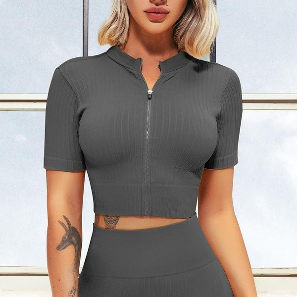 yoga outfit high-elastic seamless short-sleeved women gym crop activewear zipper sports fitness
yoga outfit high-elastic seamless short-sleeved women gym crop activewear zipper sports fitness
