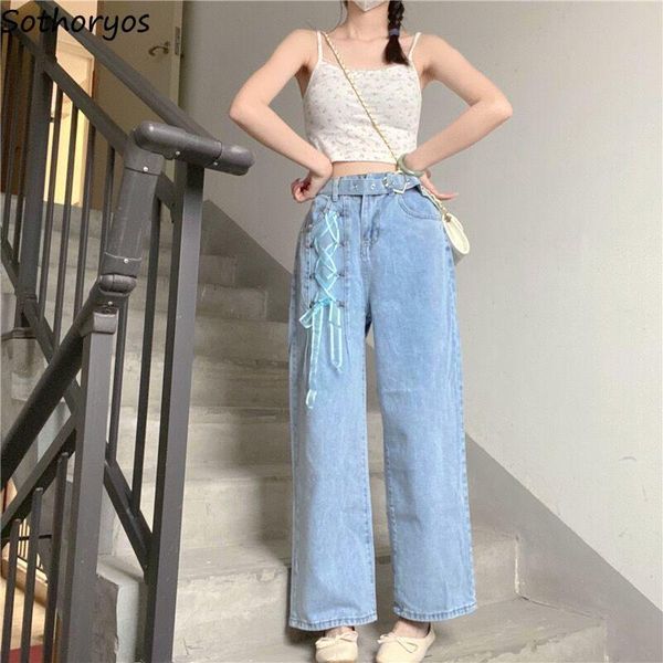 women's jeans bandage criss-cross women sweet chic designer straight denim retro high waist trousers female baggy korean cozy streetwea, Blue
women's jeans bandage criss-cross women sweet chic designer straight denim retro high waist trousers female baggy korean cozy streetwea, Blue