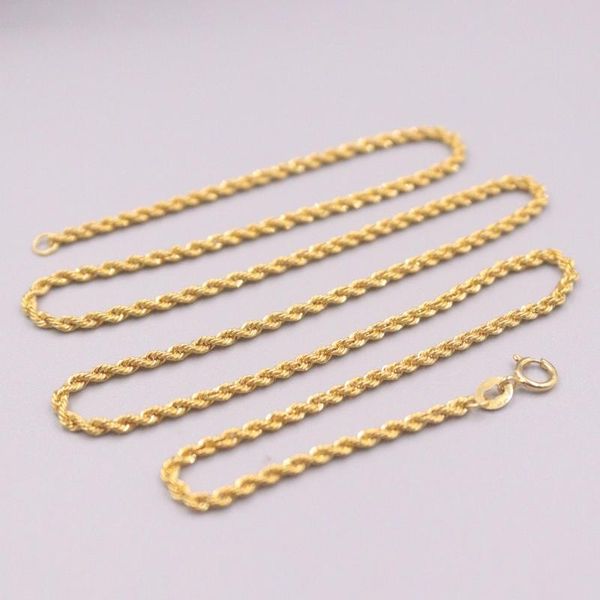 chains au750 pure 18k yellow gold chain perfect 2mm twisted rope necklace 2.2-2.4g /18inch for women gift, Silver
chains au750 pure 18k yellow gold chain perfect 2mm twisted rope necklace 2.2-2.4g /18inch for women gift, Silver
