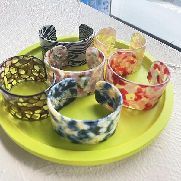 link, chain aomu leopard print resin bracelet colorful bangle for women bohemian cuff fashion acrylic wedding elegant jewelry, Black
link, chain aomu leopard print resin bracelet colorful bangle for women bohemian cuff fashion acrylic wedding elegant jewelry, Black
