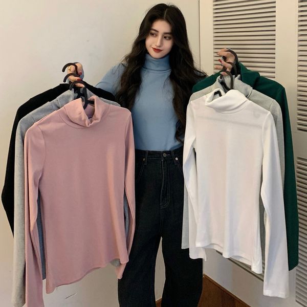 2021 new 7colors autumn korean style solid color basic turtleneck long sleeve t shirts womens tee shirt femme slim (c2837) nwwf, White
2021 new 7colors autumn korean style solid color basic turtleneck long sleeve t shirts womens tee shirt femme slim (c2837) nwwf, White