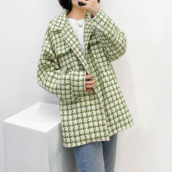 women wollen trench wool blend coat 2021 spring new houndstooth tricolor long sleeve lapel woolen loose casual jacket women, Black
women wollen trench wool blend coat 2021 spring new houndstooth tricolor long sleeve lapel woolen loose casual jacket women, Black