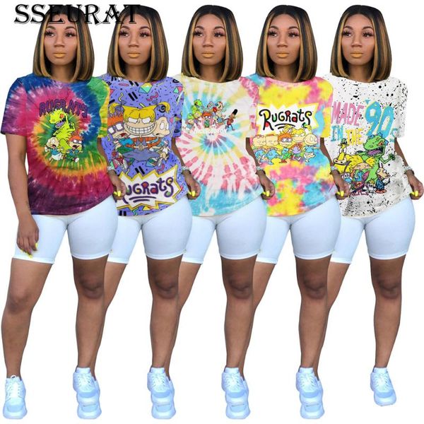 women's t-shirt sseurat cartoon print tshirts shirt fashion casual short sleeve streetwear clothes 2021, White
women's t-shirt sseurat cartoon print tshirts shirt fashion casual short sleeve streetwear clothes 2021, White