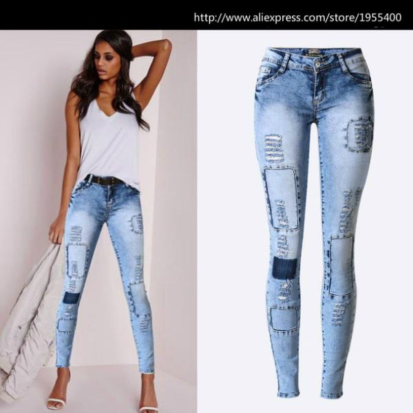 women's jeans 2021 low-waist hole patch women europe high stretch cotton femme push up quality pantalon vintage, Blue
women's jeans 2021 low-waist hole patch women europe high stretch cotton femme push up quality pantalon vintage, Blue