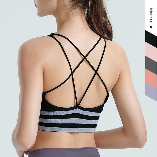 yoga outfit fitness-training women high support tank sling anti-bacterial shockproof beauty cross back stripe sports bras hy6038
yoga outfit fitness-training women high support tank sling anti-bacterial shockproof beauty cross back stripe sports bras hy6038
