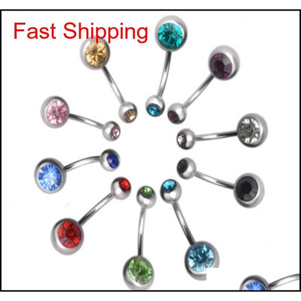 new 316l surgical steel navel rings crystal rhinestone belly button navel bar ring body jewelry piercing 50pcs l jlligm ffshop2001, Silver
new 316l surgical steel navel rings crystal rhinestone belly button navel bar ring body jewelry piercing 50pcs l jlligm ffshop2001, Silver