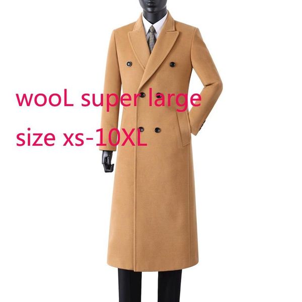 men's wool & blends arrival fashion men woolen coat youth winter x-long double breasted thick overcoat plus size s-9xl10xl, Black
men's wool & blends arrival fashion men woolen coat youth winter x-long double breasted thick overcoat plus size s-9xl10xl, Black