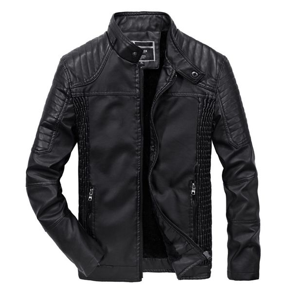 new autumn of men casual pu motorcycle leather slim fit winter jackets male outerwear 44h8, Black
new autumn of men casual pu motorcycle leather slim fit winter jackets male outerwear 44h8, Black