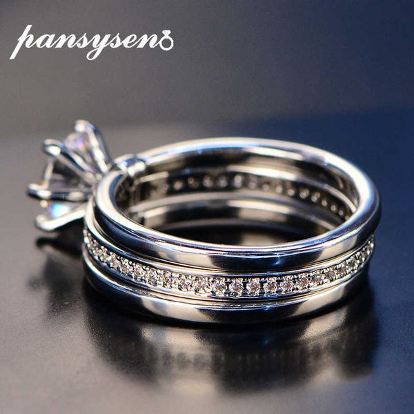 pansysen 7mm round white 3a zircon ring set genunie 925 silver jewelry classic promise bridal engagement wedding rings for women, Golden;silver
pansysen 7mm round white 3a zircon ring set genunie 925 silver jewelry classic promise bridal engagement wedding rings for women, Golden;silver