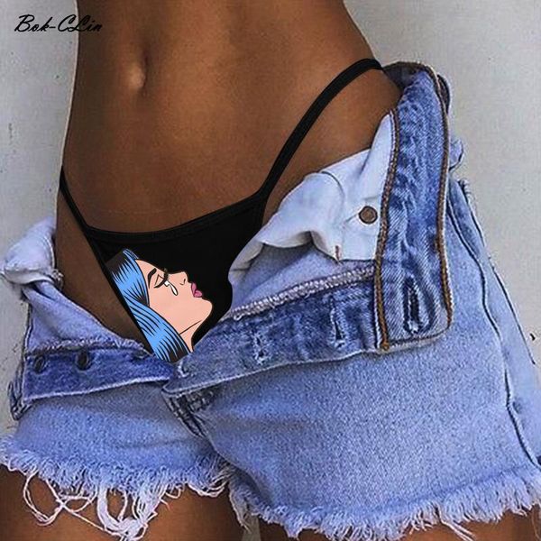women's panties ladies fun print thong low waist t-pants lingerie female pantys underpants, Black;pink
women's panties ladies fun print thong low waist t-pants lingerie female pantys underpants, Black;pink