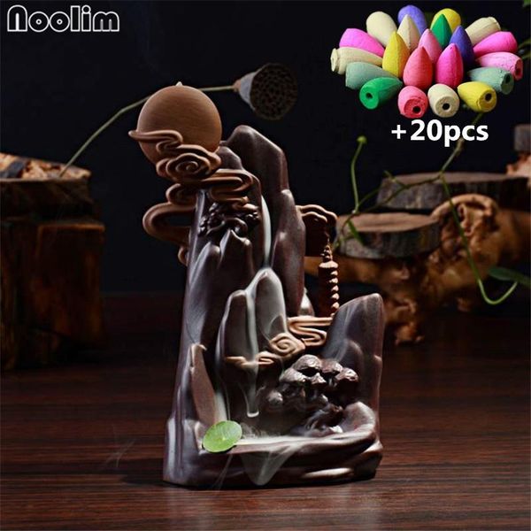 fragrance lamps ceramic creative moon mountain stream backflow incense burner home living room decor handmade crafts+20pcs cones
fragrance lamps ceramic creative moon mountain stream backflow incense burner home living room decor handmade crafts+20pcs cones
