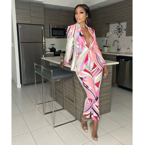 women's two piece pants 2021 fashion women pieces set geometric print long sleeve blazers suit and autumn casual slim streetwear outfit, White
women's two piece pants 2021 fashion women pieces set geometric print long sleeve blazers suit and autumn casual slim streetwear outfit, White