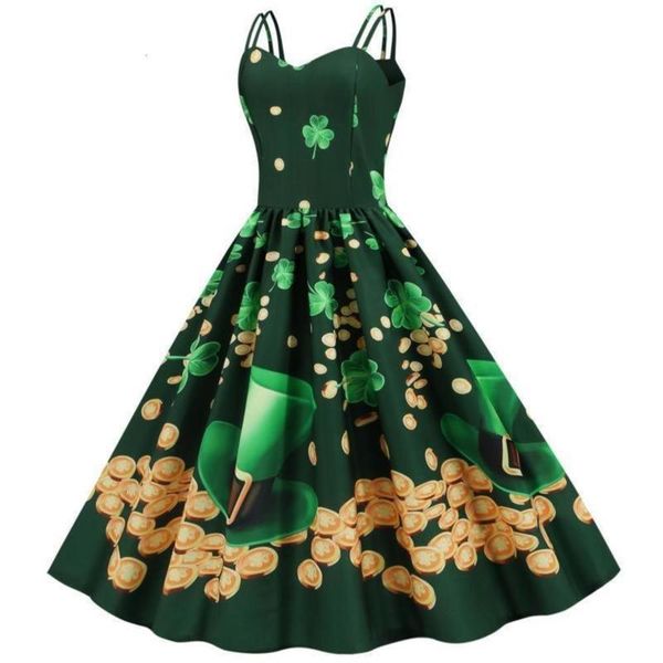 print hepburn style waistband slim new suspender dress summer, Black;gray
print hepburn style waistband slim new suspender dress summer, Black;gray