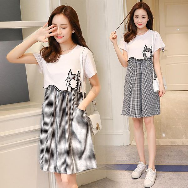 maternity dresses 15# clothes nursing dress o neck embroidery cat plaid summer loose stylish pregnancy breastfeeding, White
maternity dresses 15# clothes nursing dress o neck embroidery cat plaid summer loose stylish pregnancy breastfeeding, White