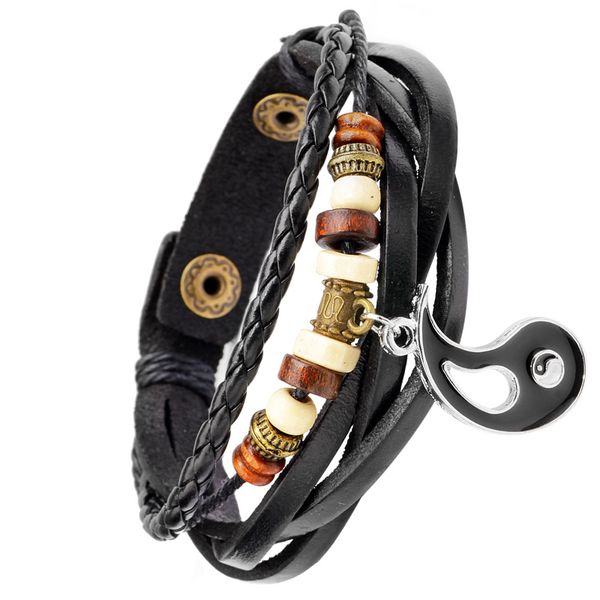 Lovers Bracelets Charm Ying Yang Love Leather Bracelet Punk Cheap Tai-Chi Couple Jewelry For Men And Women
Lovers Bracelets Charm Ying Yang Love Leather Bracelet Punk Cheap Tai-Chi Couple Jewelry For Men And Women