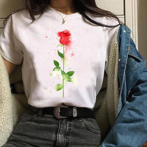 women print clothes graphic watercolor floral flower casual mujer camisetas ladies lady tees female t shirt womens t-shirt, White
women print clothes graphic watercolor floral flower casual mujer camisetas ladies lady tees female t shirt womens t-shirt, White