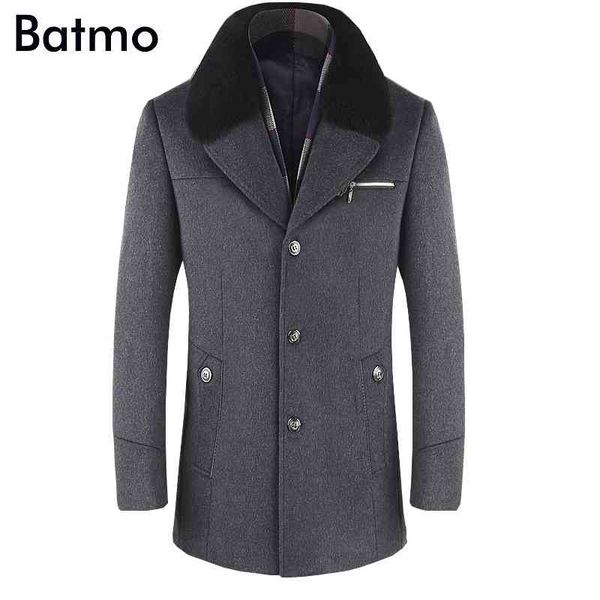batmo men's thick raincoat, grey wool et, large, m-6xl, winter, 2019, Black 
batmo men's thick raincoat, grey wool et, large, m-6xl, winter, 2019, Black