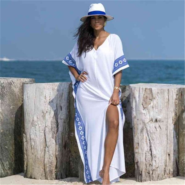 kaftan beach cover up summer women wear cotton tunic oversize bikini cover-ups robe de plage sarong #q887 210722, White;black
kaftan beach cover up summer women wear cotton tunic oversize bikini cover-ups robe de plage sarong #q887 210722, White;black