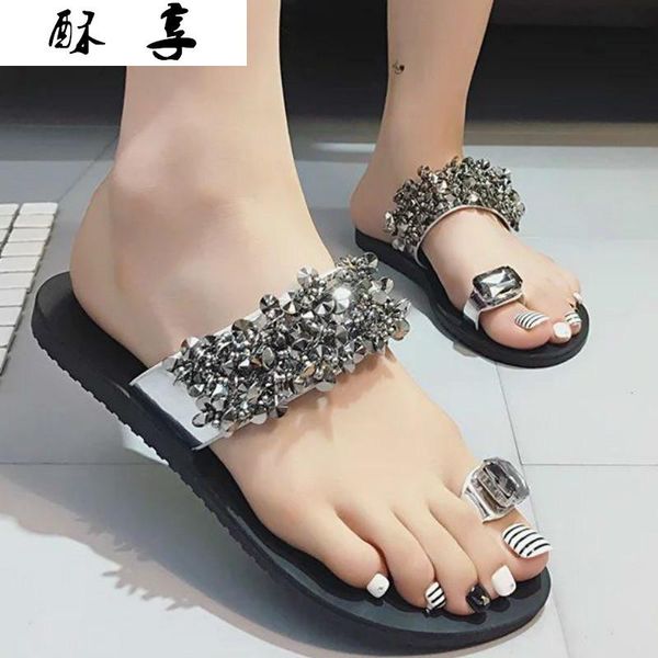 sandals 2021 summer women flat heel open toe rhinestone outer wear walking comfortable beach, Black
sandals 2021 summer women flat heel open toe rhinestone outer wear walking comfortable beach, Black