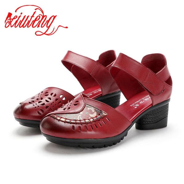 dress shoes xiuteng fashion summer genuine leather round toe breathable soft sole cutout mid heel pumps plus size36-41zapata monther gift, Black
dress shoes xiuteng fashion summer genuine leather round toe breathable soft sole cutout mid heel pumps plus size36-41zapata monther gift, Black