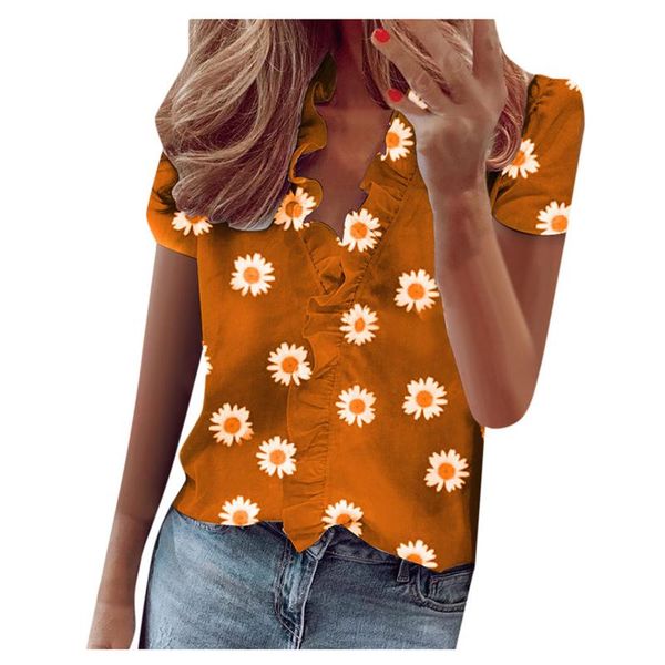 women's blouses & shirts 2022 summer clothes for women ruffle v-neck short sleeve floral print casual dressy t-shirt camisetas de, White
women's blouses & shirts 2022 summer clothes for women ruffle v-neck short sleeve floral print casual dressy t-shirt camisetas de, White