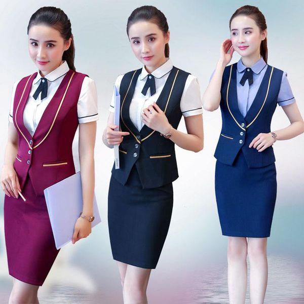 fashion woman business career ladies vest sets work wear office uniform slim v-neck women formal vests 3 piece sets, Gray
fashion woman business career ladies vest sets work wear office uniform slim v-neck women formal vests 3 piece sets, Gray