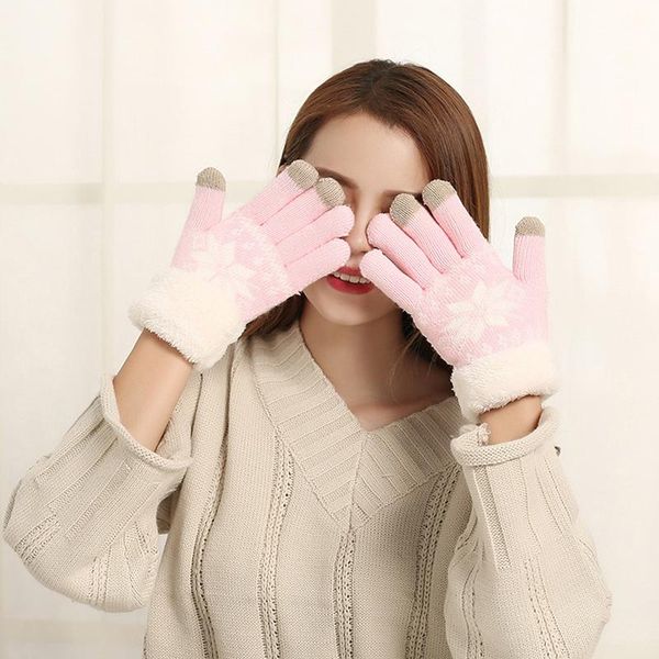sports gloves winter ladies knitted warm full finger sailing touch screen mittens fashion snowflake split, Black
sports gloves winter ladies knitted warm full finger sailing touch screen mittens fashion snowflake split, Black