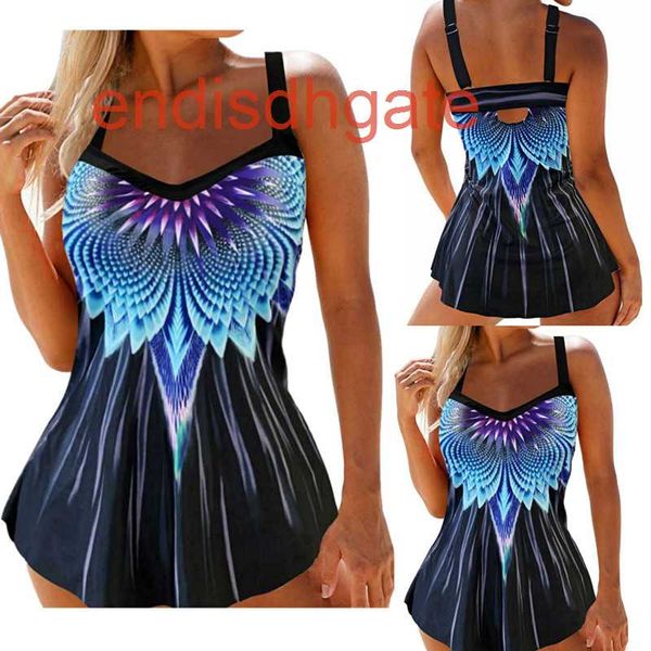 women's 2021 print split feather large pleated swimsuit gradient bikini, White;black
women's 2021 print split feather large pleated swimsuit gradient bikini, White;black