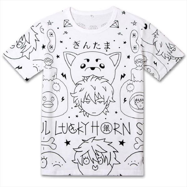 anime gintama summer casual men homme cotton boys clothes tees, White;black
anime gintama summer casual men homme cotton boys clothes tees, White;black