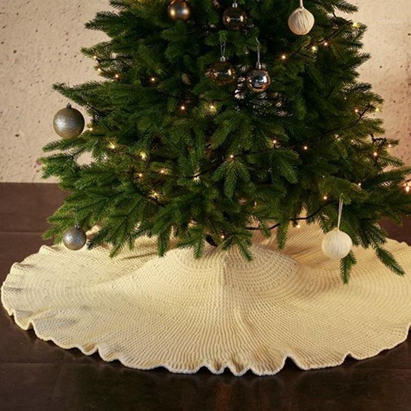 christmas decorations hand-knitted style tree skirt simple side white fuchsia bottom apron festival party
christmas decorations hand-knitted style tree skirt simple side white fuchsia bottom apron festival party
