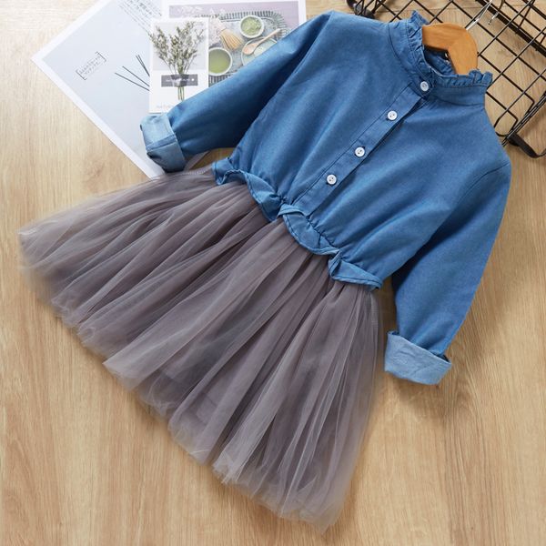 kids dress 2-7 years princess girls long sleeve denim patchwork tutu vestidos holiday party one pieces spring autumn clothes, Red;yellow
kids dress 2-7 years princess girls long sleeve denim patchwork tutu vestidos holiday party one pieces spring autumn clothes, Red;yellow