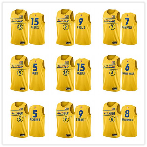 rui hachimura brandon clarke rj barrett mychal mulder world team 2021 rising stars basketball jersey gold all star, Black 
rui hachimura brandon clarke rj barrett mychal mulder world team 2021 rising stars basketball jersey gold all star, Black