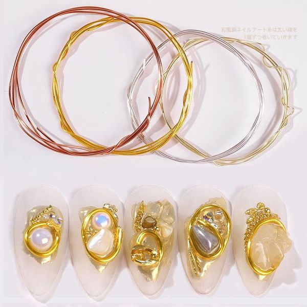 nail art decorations 1 meter length thick copper wire not-fade alloy thread golden silver rose-gold champagne-gold dark-gold optional, Silver;gold
nail art decorations 1 meter length thick copper wire not-fade alloy thread golden silver rose-gold champagne-gold dark-gold optional, Silver;gold
