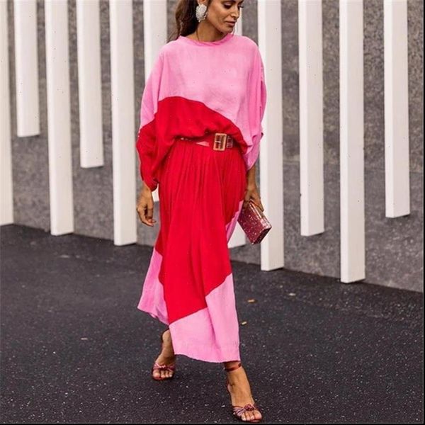 2021 autumn womens dress vintage long maxi dress ladies slash neck long sleeve loose red pink contrast color dresses vestidos, Black;gray
2021 autumn womens dress vintage long maxi dress ladies slash neck long sleeve loose red pink contrast color dresses vestidos, Black;gray