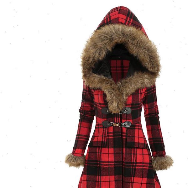 faux fur plaid winter coat women vintage plus size long sleeve hooded long line coat manteau femme women coat veste femme, Black
faux fur plaid winter coat women vintage plus size long sleeve hooded long line coat manteau femme women coat veste femme, Black