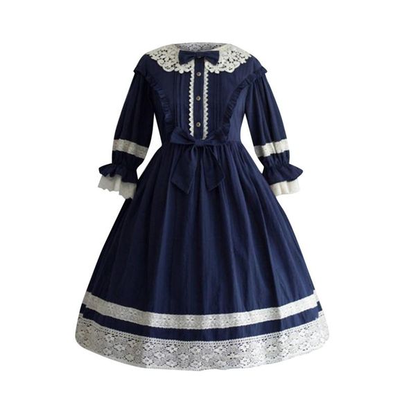 casual dresses fashion comfortable women dress vintage gothic bow lace flounce long sleeve daily patchwork roupas femininas, Black;gray
casual dresses fashion comfortable women dress vintage gothic bow lace flounce long sleeve daily patchwork roupas femininas, Black;gray