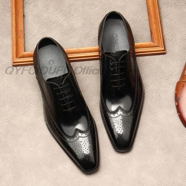 black mens formal shoes genuine leather oxford shoes for men dressing wedding mens brogues dress shoes lace up pointed toe
black mens formal shoes genuine leather oxford shoes for men dressing wedding mens brogues dress shoes lace up pointed toe