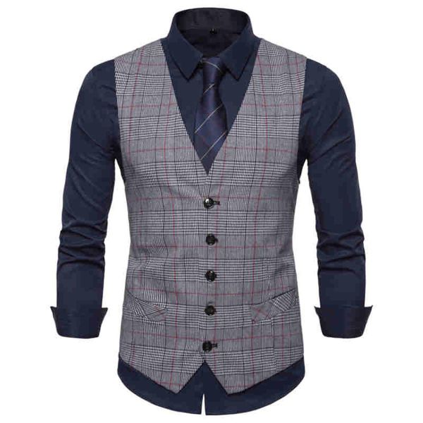 men's vests 2021 spring plaid blazer waistcoat casual business european size vest with one row button, Black;white
men's vests 2021 spring plaid blazer waistcoat casual business european size vest with one row button, Black;white