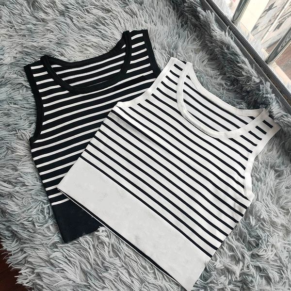 summer fashion womens knits sweater black and white striped knitted short round neck sleeveless lady wearing
summer fashion womens knits sweater black and white striped knitted short round neck sleeveless lady wearing
