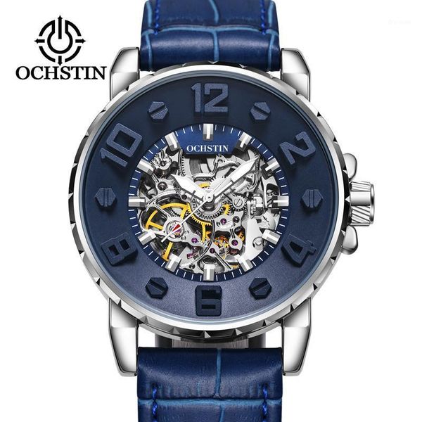 men wristwatch 3d dial design skeleton clock mechanical male wrist watch blue relogio masculino automatic zegarek meski wristwatches, Slivery;brown
men wristwatch 3d dial design skeleton clock mechanical male wrist watch blue relogio masculino automatic zegarek meski wristwatches, Slivery;brown