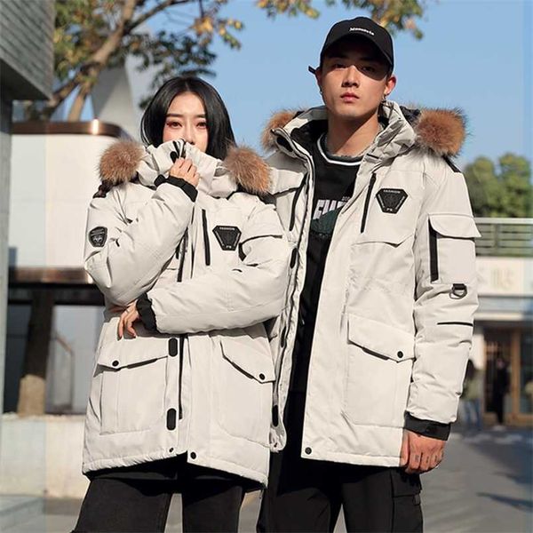 down jacket men fashion real fur collar hodded young workwear puffer jacket thicken warm outdoor winter white duck down coats 220105, Black
down jacket men fashion real fur collar hodded young workwear puffer jacket thicken warm outdoor winter white duck down coats 220105, Black