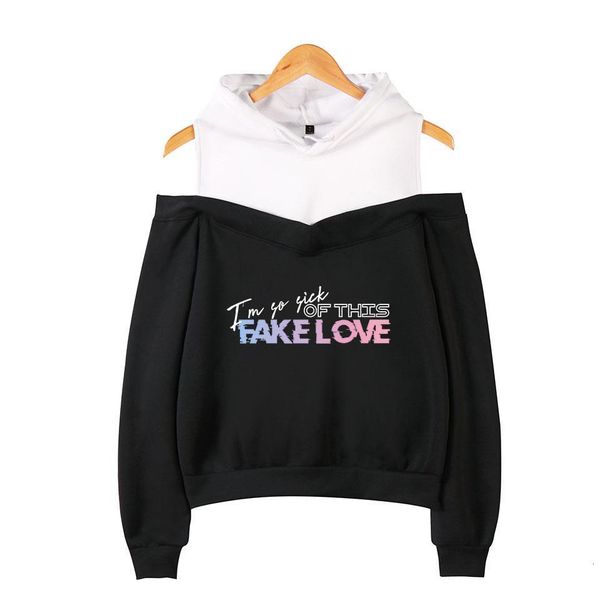 2021 new bangtan boys fake love off-shoulder hoodies women's fashion sweatshirt print fake love hip hop hoodie pullover hooded, Black
2021 new bangtan boys fake love off-shoulder hoodies women's fashion sweatshirt print fake love hip hop hoodie pullover hooded, Black