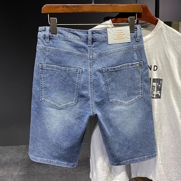 men's shorts 2021 summer fashion trend high waist stretch calf pants thin straight leg all-match jeans, White;black
men's shorts 2021 summer fashion trend high waist stretch calf pants thin straight leg all-match jeans, White;black